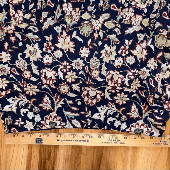 Lauren Ralph Lauren Floral Print Navy Tiered Skirt 16 - Picture 5 of 6